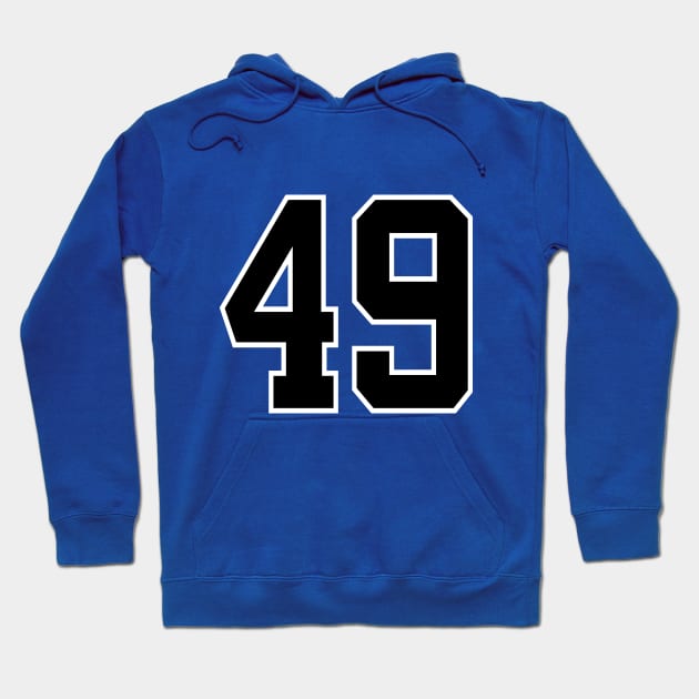 Number 49 Hoodie by colorsplash